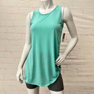 BCG Women's Lifestyle Side Tie Tank Top Pool Blue Size S